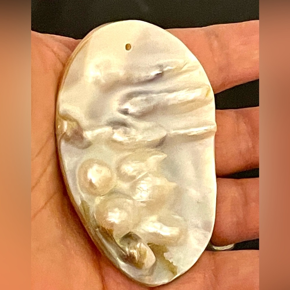 Stunning 77mm Bluster Mother of Pearl Pendant